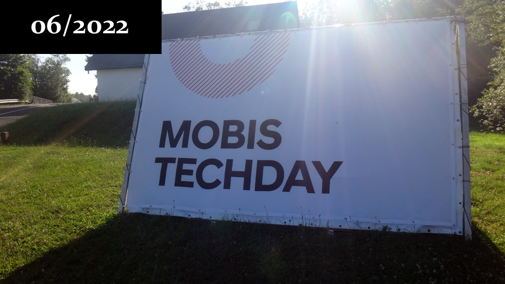 Bâche d'entrée Bienvenue pour le Techday Mobis